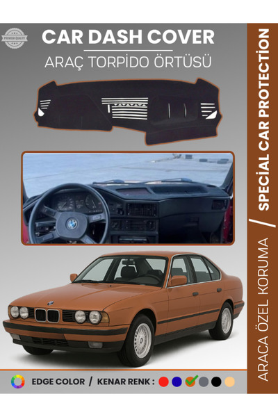 e-biz غطاء لوحة التوربيدو لسيارة BMW E34 5 SERIES (1988-1996) يحمي لوحة التور...