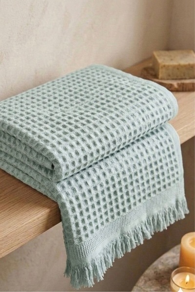 Nilteks %100 Pamuk Waffle Desenli Vücut Havlusu - Natural - 70x140 cm Banyo v...