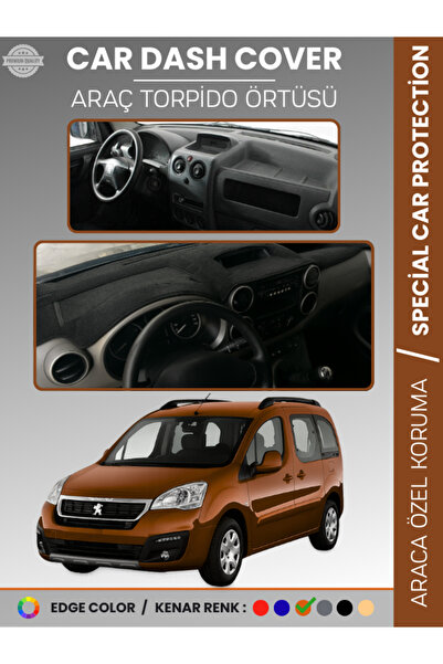 e-biz غطاء لوحة التحكم في السيارة لبيجو بارتنر تيبي (2008-2018) - حماية كاملة...