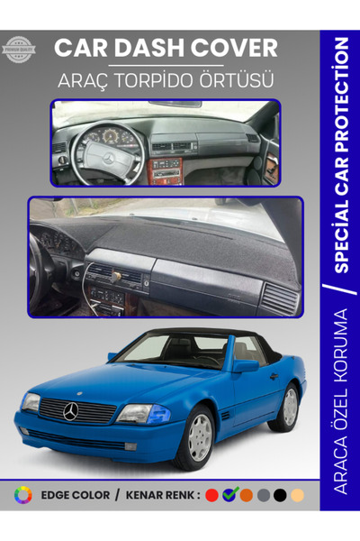 e-biz غطاء لوحة القيادة لسيارة مرسيدس SL R129 (1989-2001) عالي الجودة لحماية ...