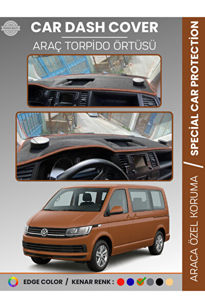 e-biz غطاء لوحة القيادة لسيارة فولكس فاجن ترانسبورتر T6 (2015-2020) مع حماية ...