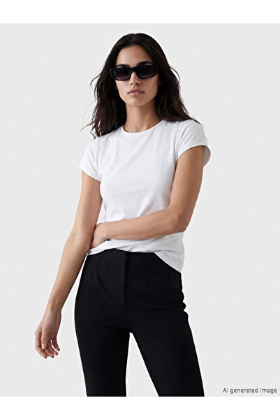 LC Waikiki Rmz Gi̇yi̇m Farkiyla Zero Roba Collar Women's T-Shirt