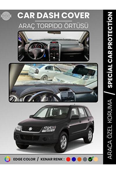 e-biz غطاء لوحة التحكم لسيارة سوزوكي جراند فيتارا (2006-2012) - حماية كاملة م...