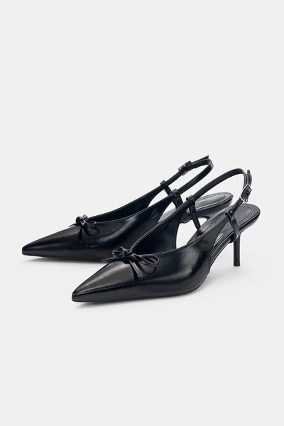 selin shoes Veloria Bowknot Accessory Γυναικεία παπούτσια με κοντό τακούνι κα...