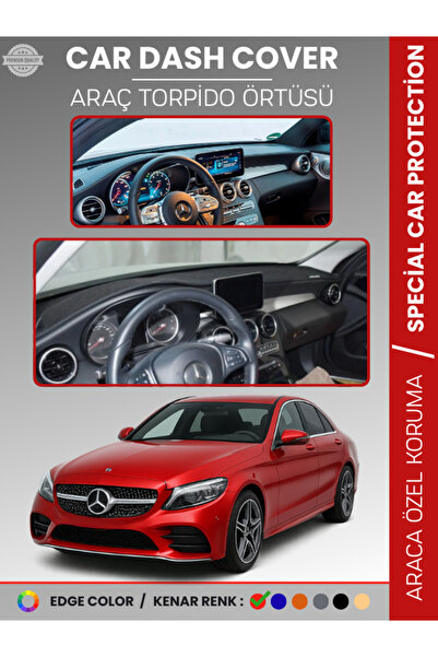 e-biz غطاء لوحة القيادة لسيارة مرسيدس سي كلاس W205 (2014-2020) عالي الجودة، ح...