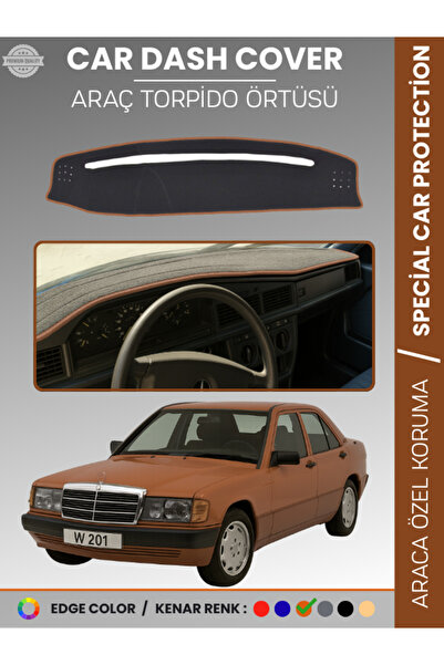 e-biz غطاء لوحة القيادة لسيارة مرسيدس 190E W201 (1982-1993) عالي الجودة لحماي...