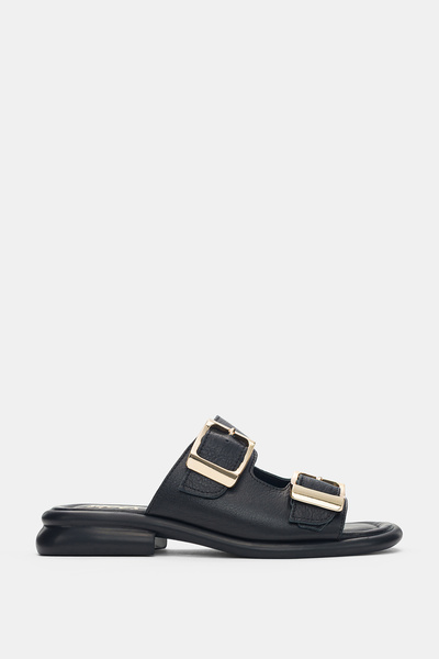 selin shoes Orlise piele naturală Toc ajustabil auriu detaliu la cataramă pen...