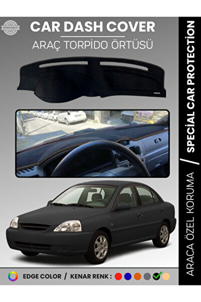 e-biz Kia Ri̇o (2000-2005) Dashboard Cover Front Panel Dashboard Protection P...