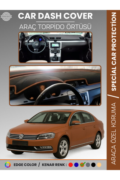 e-biz غطاء لوحة القيادة لسيارة فولكس فاجن باسات B7 (2010-2015) لحماية الصدر ا...