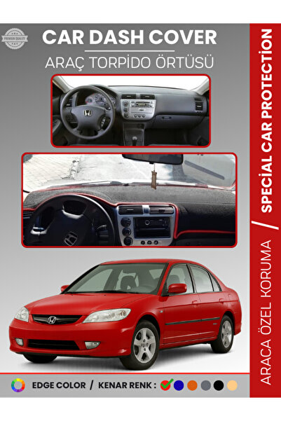 e-biz غطاء لوحة القيادة لهوندا سيفيك VTEC2 (2003-2005) - حماية كاملة للوحة ال...