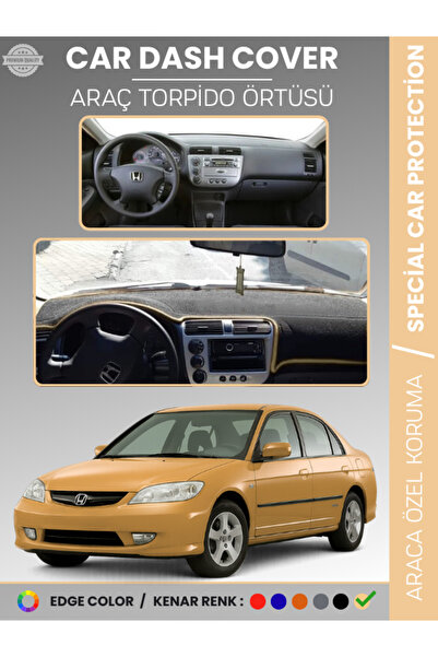 e-biz غطاء لوحة القيادة لهوندا سيفيك VTEC2 (2003-2005) - حماية كاملة للوحة ال...