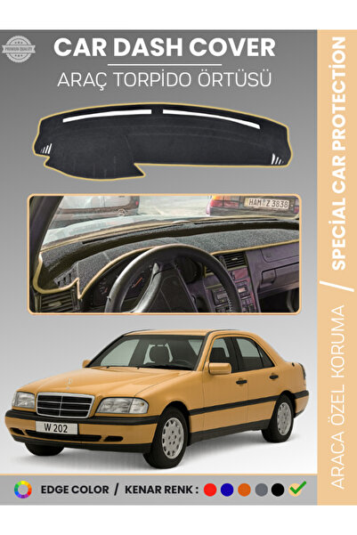 e-biz غطاء لوحة القيادة لسيارة مرسيدس سي كلاس W202 (1993-2000) عالي الجودة لح...