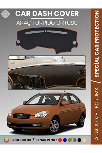 e-biz غطاء لوحة القيادة HYUNDAI ACCENT (2006-2011) K مانع للانزلاق متوافق تما...