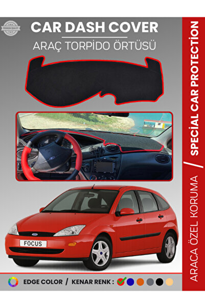 e-biz غطاء لوحة التحكم لسيارة فورد فوكس 1 (1998-2005) - حماية كاملة للوحة الت...