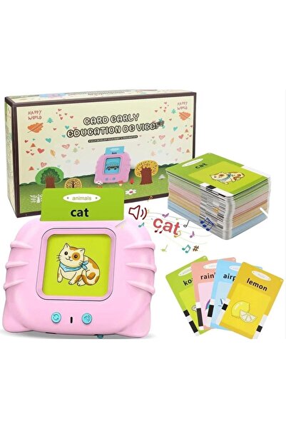 AMOI Jucarie interactiva Cititor de carduri in limba engleza culoare roz