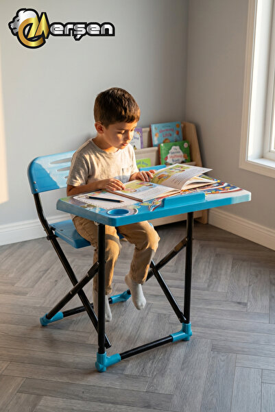 Erşen Katlanabilir Çocuk Ders Çalışma Masası ve Sandalyesi – Aktivite Boyama ...