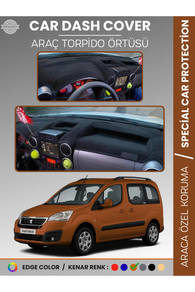 e-biz غطاء لوحة التحكم في السيارة بيجو بارتنر (2015-2020) لحماية لوحة التحكم ...