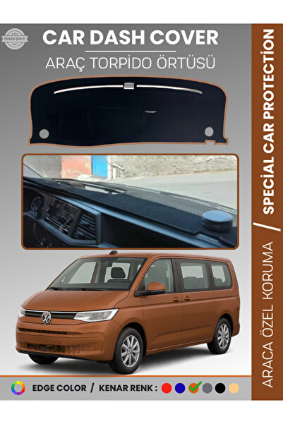 e-biz غطاء لوحة القيادة لسيارة فولكس فاجن ترانسبورتر T7 (2021+)، حماية أمامية...