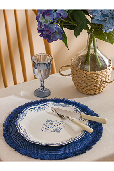 LC Waikiki مطبوع طبق تقديم من البورسلين مقاس 26 سم من UZG STORE لمحبي الأناقة