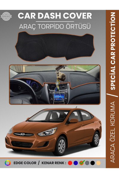 e-biz Hyundai̇ Accent Blue (2011-2017) Dashboard Cover Front Chest Dashboard ...