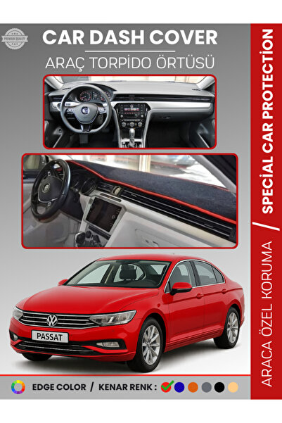 e-biz غطاء لوحة القيادة لسيارة فولكس فاجن باسات B8 (2015-2020) مع حماية أمامي...