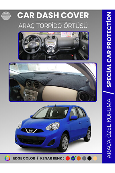 e-biz غطاء لوحة القيادة لسيارة نيسان ميكرا مارش (2010-2016) عالي الجودة لحماي...