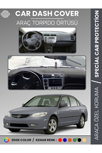 e-biz غطاء لوحة القيادة لهوندا سيفيك VTEC2 (2003-2005) - حماية كاملة للوحة ال...