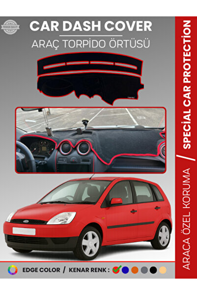 e-biz غطاء لوحة التحكم الأمامية لسيارة فورد فييستا (2002-2009) يحمي من التشقق...