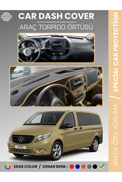 e-biz غطاء لوحة القيادة لمرسيدس فيتو W447 (2014-2023) عالي الجودة لحماية لوحة...