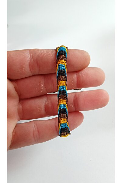 TUTU DESİGN Handmade Rasta Color Braided Bracelet – Adjustable Surf Style Uni...