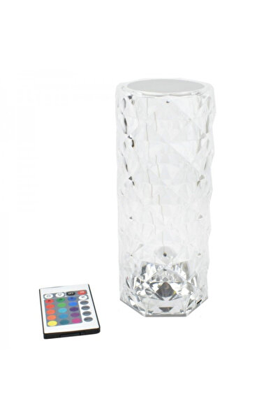 Homegenius Set 2 x Lampă de masă decorativă cu LED „Crystal Rose” Design tact...
