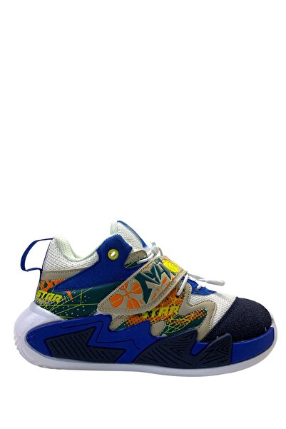 Tuğba Ortopedi 423 طبي حذاء كرة السلة للأولاد أزرق بلون الكوبالت باللون الأزرق