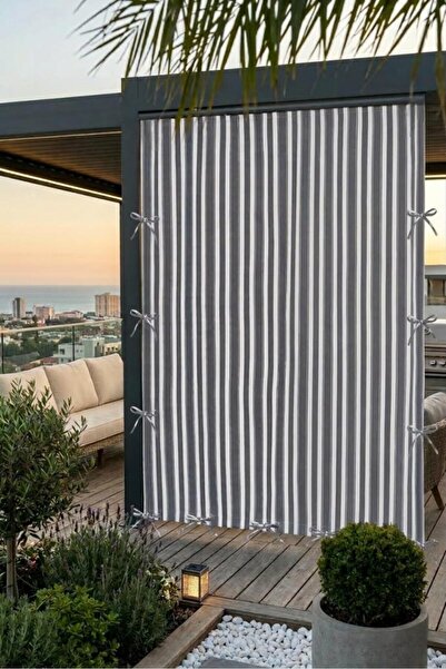 ERCANLI Rainproof with Enxboy Options in All Sizes - Lace-Up Balcony Curtain ...