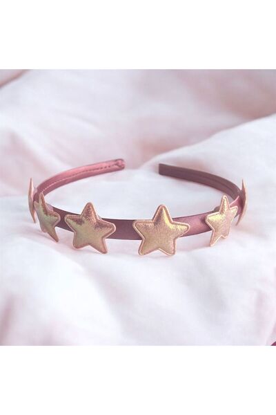 The Cloudish Shop Coroană pentru copii, roz deschis, cu figurină stea străluc...