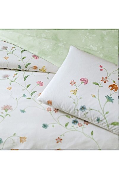 Taç RANFORCE 100% bumbac, set de lenjerie de pat pentru cuplu, verde LORINDA