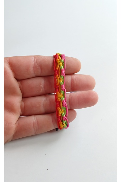 TUTU DESİGN Handmade Rasta Color Braided Bracelet – Adjustable Surf Style Uni...