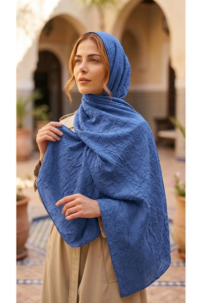 kubbe Bamboo Kraş Şal - Non-Ironing İ Silk O Textured Al