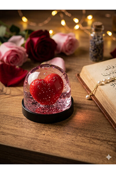 LDY Işıltılı Kalp Kar Küresi: Sevginizi Sonsuzlaştırın