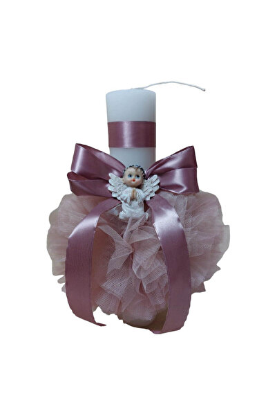 Your Baby Store Lumanare botez ingeras – pudra, 35 cm