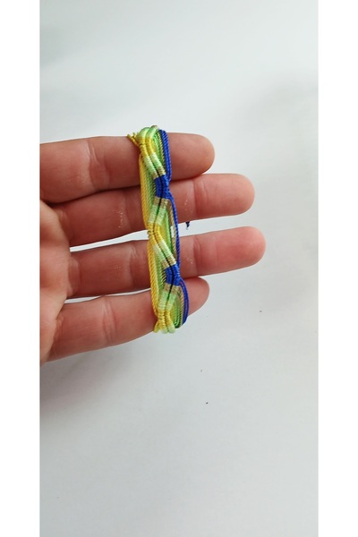 TUTU DESİGN Handmade Rasta Color Braided Bracelet – Adjustable Surf Style Uni...