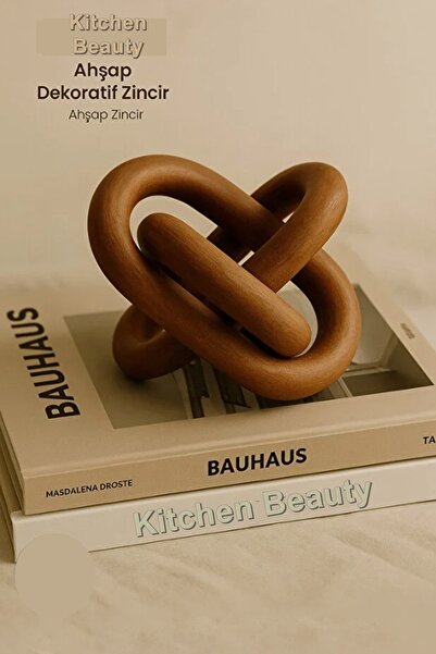 Kitchen Beauty Ahşap Dekoratif Zincir | El Yapımı Modern Masa Üstü Aksesuarı