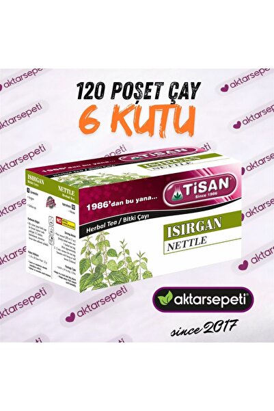 Tisan Isırgan Çayı | 6 Kutu | 120 Poşet Çay