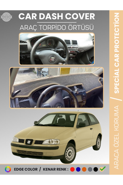 e-biz غطاء لوحة التحكم لسيارة SEAT IBIZA (1998-2001) Ha سجاد oruma، ملاءمة كا...