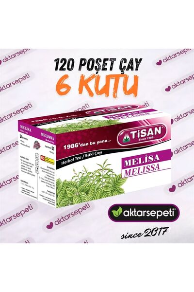 Tisan Melisa Çayı | 6 Kutu | 120 Poşet Çay