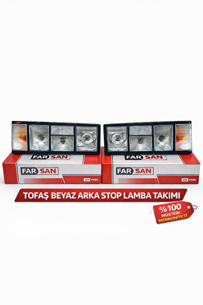 FARSAN Tofaş Doğan Şahin Slx Şeffaf Beyaz Arka Stop Lamba Takımı Sağ Sol