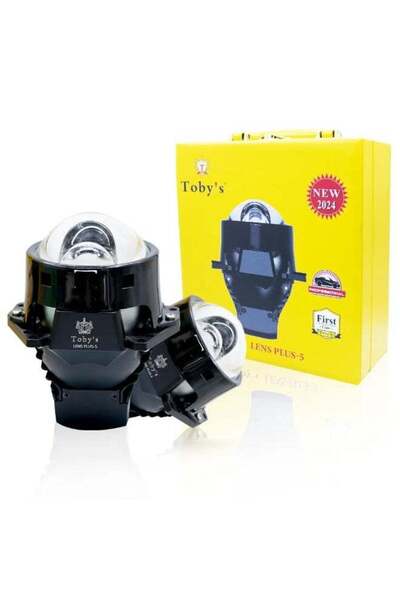TOBYS Toby’s Lens Plus-5 3 Inch Bi-LED Projector Headlight 104W Pair – 6000K