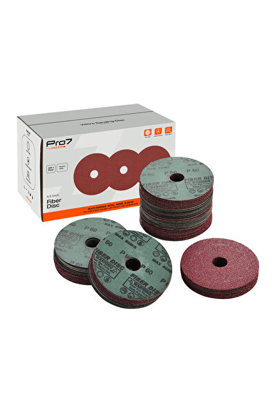 Lawazim قرص صنفرة ألياف Pro7 مقاس 4.5 بوصة P36، 100 قطعة، فتحة دائرية 22.2 مم...