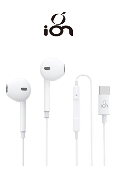 Ion Black Type-C wired headphones. Type-C headphones with clear and loud soun...