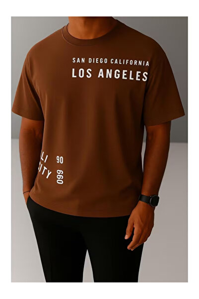 ZEMLİYA Ουνισέξ Μπλουζάκι  "Σαν Ντιέγκορ & Λος Άντζελες " με τύπωμα - Μοντέρν...