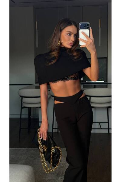 Friday Mood Комплект от къса блуза и панталони за жени